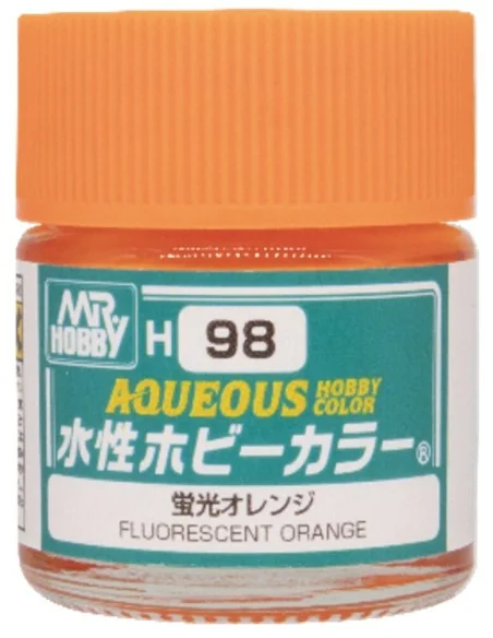 Mr Hobby -Gunze Aqueous Hobby Colors (10 ml) Fluorescent Orange - M...