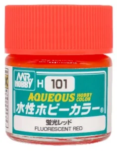 Mr Hobby -Gunze Aqueous Hobby Colors (10 ml) Fluorescent Red - Mr H...