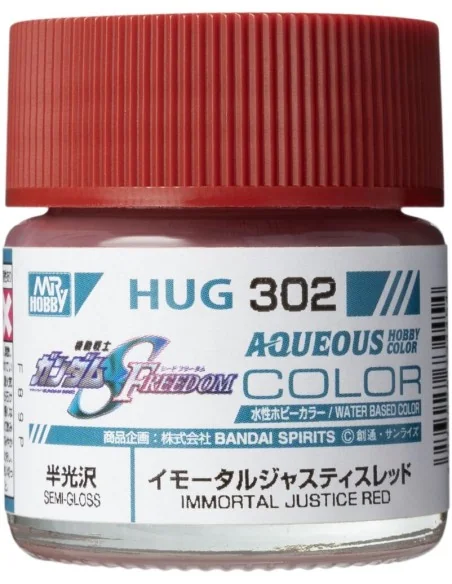 Mr Hobby -Gunze AQUEOUS GUNDAM COLOR (10ml) IMMORTAL JUSTICE RED - ...