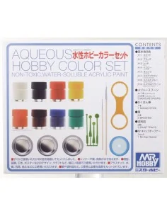 Mr Hobby -Gunze Aqueous Hobby Color Set (8 x 10ml) - Mr Hobby - Gun...