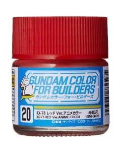 Mr Hobby -Gunze Gundam Color For Builders (10ml) RX-78 RED Ver. - M...