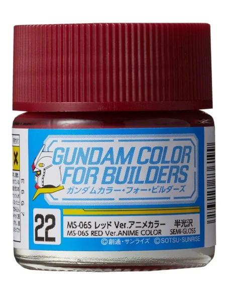 Mr Hobby -Gunze Gundam Color For Builders (10ml) MS-06S RED Ver. - ...