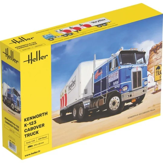 Kenworth K-123 Cabover Truck, 1/43 - Heller 80793 Kenworth K-123 Cabover Truck, 1/43 - Heller 80793