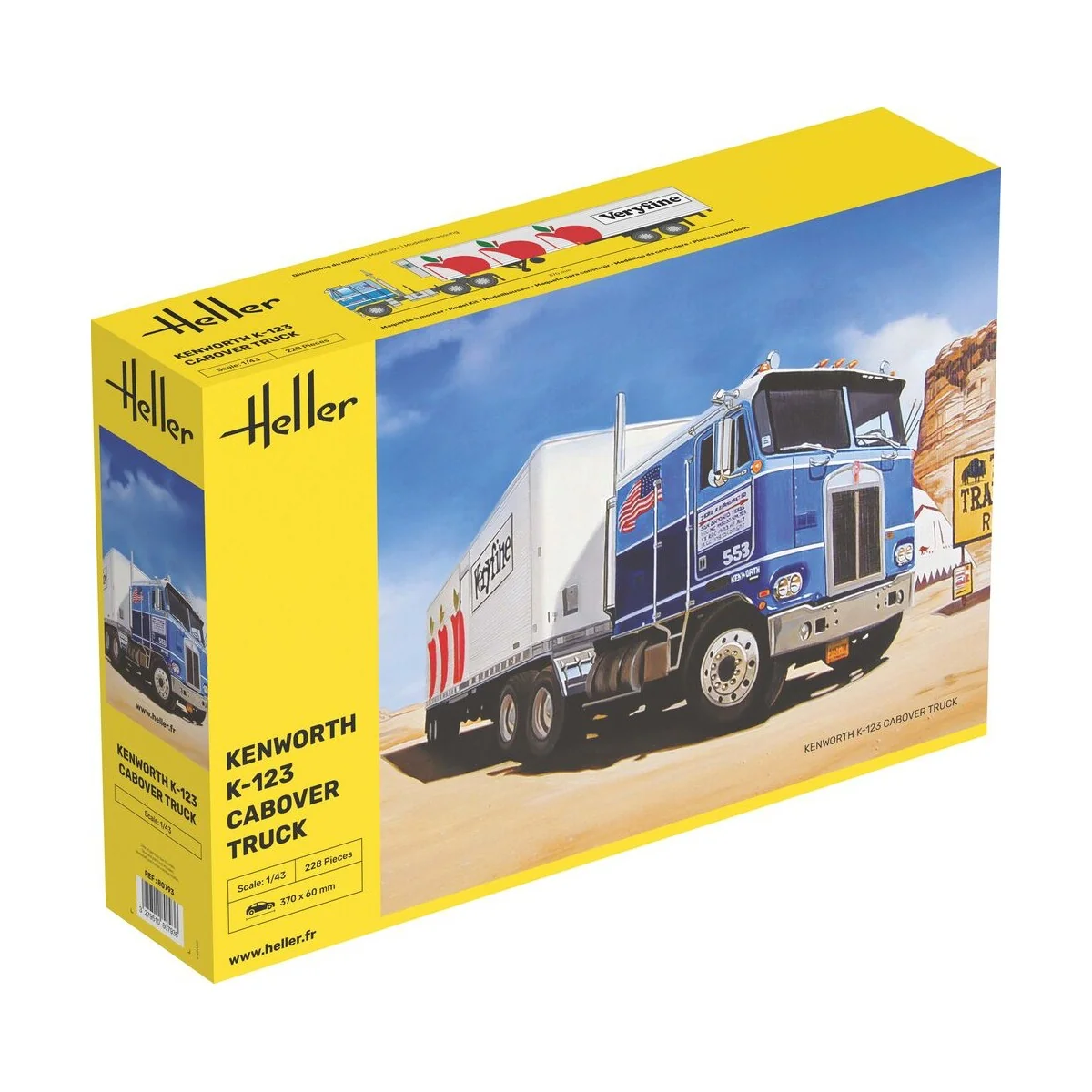 Kenworth K-123 Cabover Truck, 1/43 - Heller 80793 Kenworth K-123 Cabover Truck, 1/43 - Heller 80793