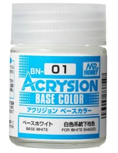 Mr Hobby -Gunze Acrysion Base Color (18 ml) Base White - Mr Hobby -...