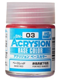 Mr Hobby -Gunze Acrysion Base Color (18 ml) Base Red - Mr Hobby - G...