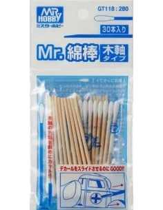 Mr Hobby -Gunze Mr. Cotton Swab Set (Wooden Stick Type) - Mr Hobby ...