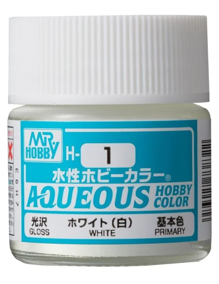 Mr Hobby -Gunze Aqueous Hobby Colors (10 ml) White - Mr Hobby - Gun...