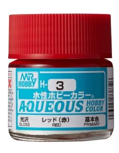 Mr Hobby -Gunze Aqueous Hobby Colors (10 ml) Red - Mr Hobby - Gunze...
