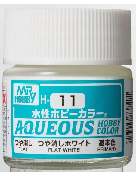 Mr Hobby -Gunze Aqueous Hobby Colors (10 ml) Flat White - Mr Hobby ...