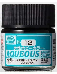 Mr Hobby -Gunze Aqueous Hobby Colors (10 ml) Flat Black - Mr Hobby ...