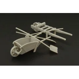 Wheel-barrow set, 1/48 - Hauler HLF48017