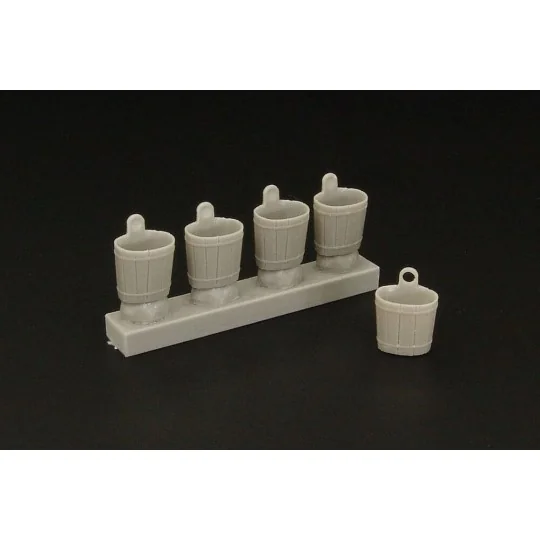 Wooden Tubs, 1/48 - Hauler HLF48018 Wooden Tubs, 1/48 - Hauler HLF48018