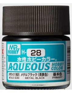 Mr Hobby -Gunze Aqueous Hobby Colors (10 ml) Metal Black - Mr Hobby...