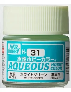 Mr Hobby -Gunze Aqueous Hobby Colors (10 ml) White Green - Mr Hobby...