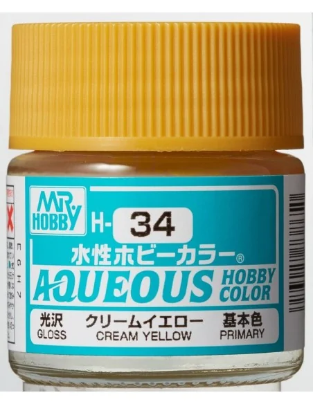 Mr Hobby -Gunze Aqueous Hobby Colors (10 ml) Cream Yellow - Mr Hobb...