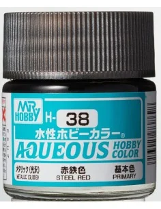 Mr Hobby -Gunze Aqueous Hobby Colors (10 ml) Steel Red - Mr Hobby -...
