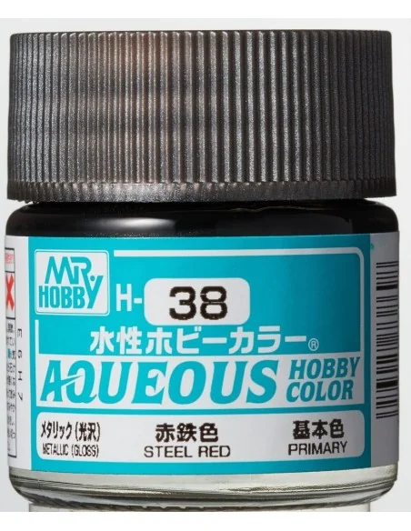 Mr Hobby -Gunze Aqueous Hobby Colors (10 ml) Steel Red - Mr Hobby -...