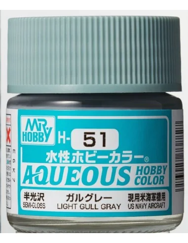 Mr Hobby -Gunze Aqueous Hobby Colors (10 ml) Light Gull Gray - Mr H...