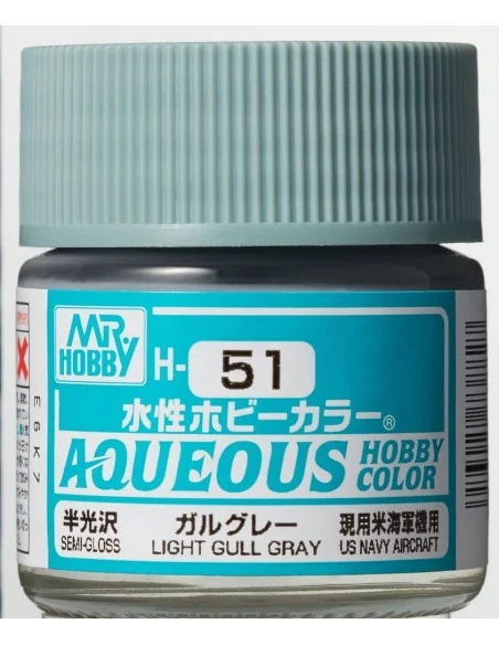 Mr Hobby -Gunze Aqueous Hobby Colors (10 ml) Light Gull Gray - Mr H...