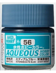 Mr Hobby -Gunze Aqueous Hobby Colors (10 ml) Intermediate Blue - Mr...