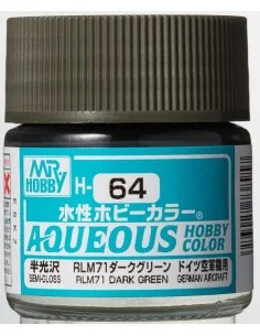 Mr Hobby -Gunze Aqueous Hobby Colors (10 ml) RLM71 Dark Green - Mr ...