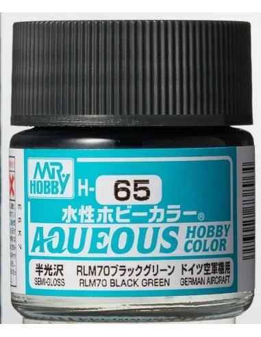 Mr Hobby -Gunze Aqueous Hobby Colors (10 ml) RLM70 Black Green - Mr...