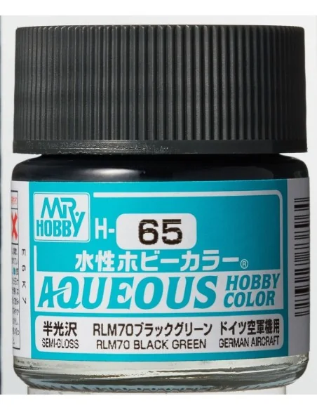 Mr Hobby -Gunze Aqueous Hobby Colors (10 ml) RLM70 Black Green - Mr...