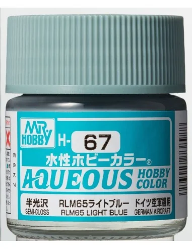 Mr Hobby -Gunze Aqueous Hobby Colors (10 ml) RLM65 Light Blue - Mr ...