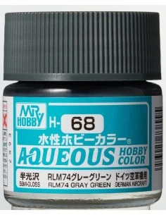 Mr Hobby -Gunze Aqueous Hobby Colors (10 ml) RLM74 Dark Gray - Mr H...