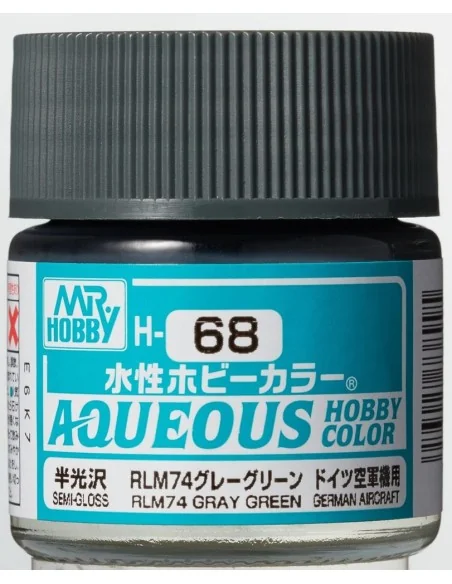Mr Hobby -Gunze Aqueous Hobby Colors (10 ml) RLM74 Dark Gray - Mr H...