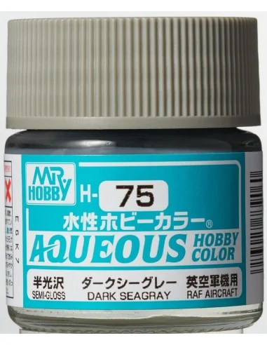Mr Hobby -Gunze Aqueous Hobby Colors (10 ml) Dark Seagray - Mr Hobb...