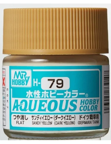 Mr Hobby -Gunze Aqueous Hobby Colors (10 ml) Sandy Yellow (Dark Yel...