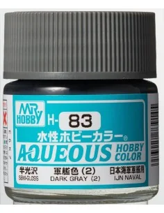 Mr Hobby -Gunze Aqueous Hobby Colors (10 ml) Dark Gray (2) - Mr Hob...