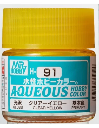 Mr Hobby -Gunze Aqueous Hobby Colors (10 ml) Clear Yellow - Mr Hobb...