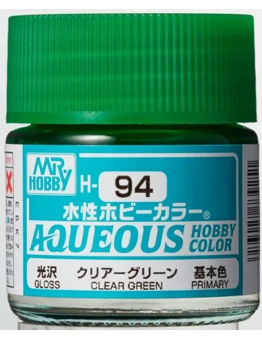 Mr Hobby -Gunze Aqueous Hobby Colors (10 ml) Clear Green - Mr Hobby...