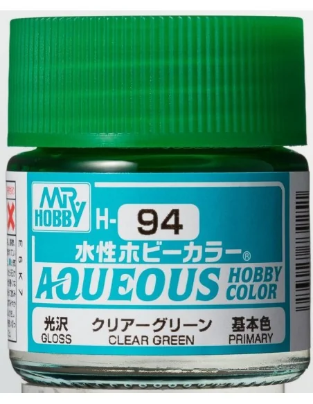 Mr Hobby -Gunze Aqueous Hobby Colors (10 ml) Clear Green - Mr Hobby...