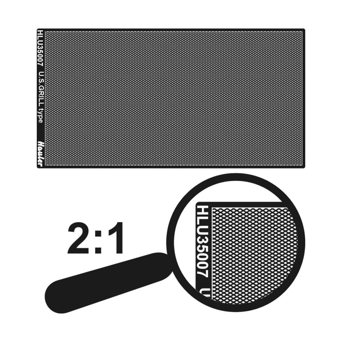 engraved plate-U S GRILL type, 1/35 - Hauler HLU35007
