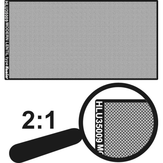 engraved plate-MODERN LENTIL type - Hauler HLU35009