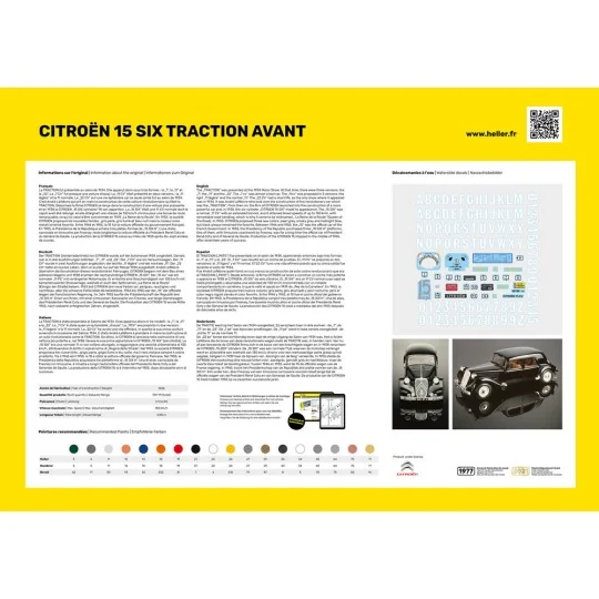 Citroen 15 SIX Traction Avant, 1/8 - Heller 80799 Citroen 15 SIX Traction Avant, 1/8 - Heller 80799