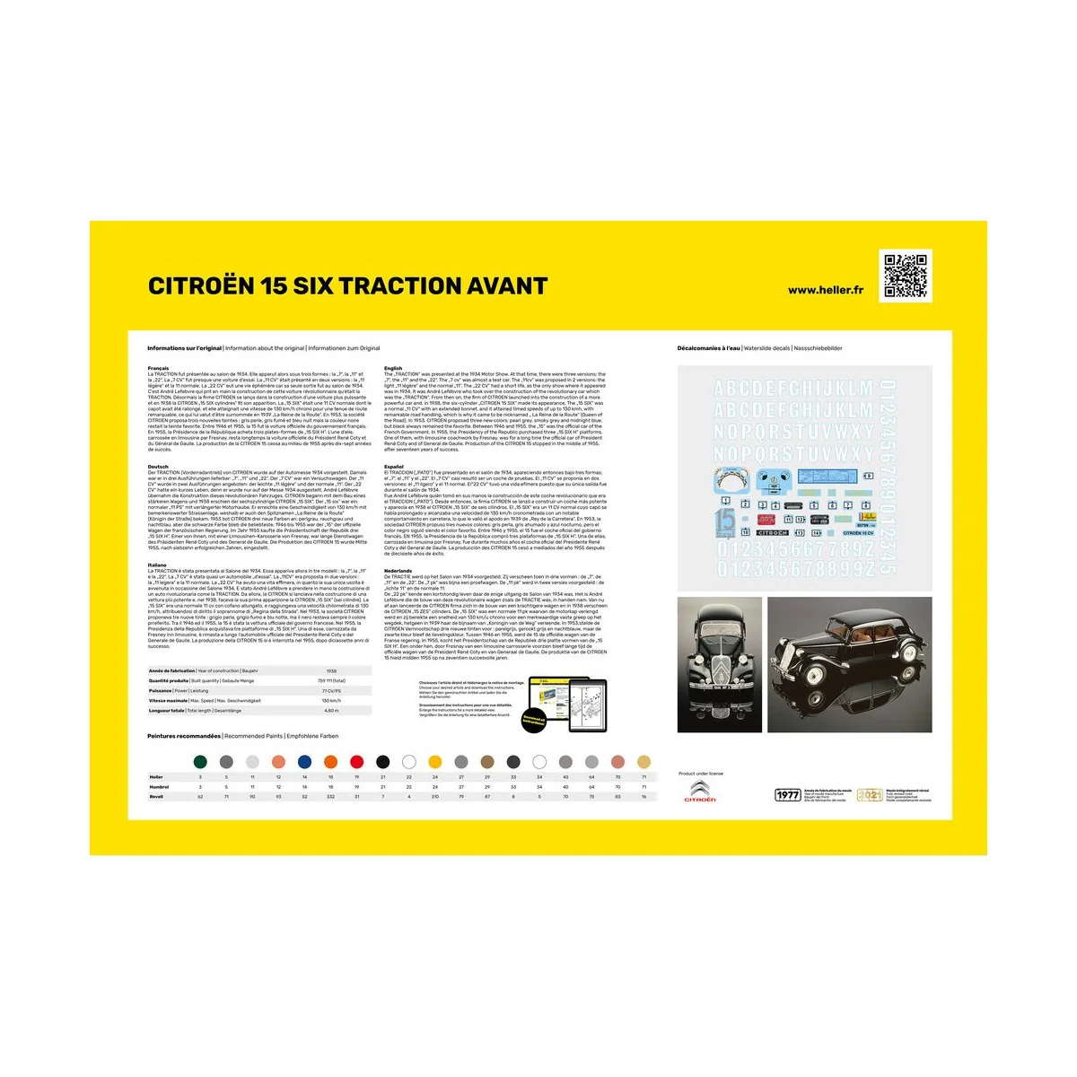 Citroen 15 SIX Traction Avant - Heller 80799