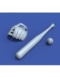 Baseball accessories set 3D printed, 1/16 - Royal Model RM1019