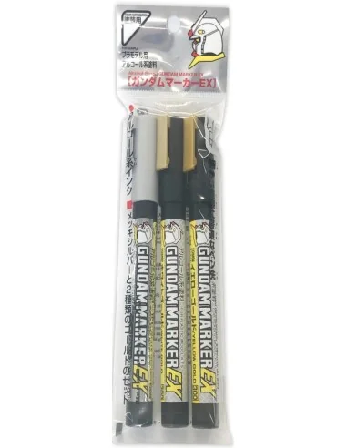 Mr Hobby -Gunze Gundam Marker EX Gundam Plated Silver & Gold 2 Type...