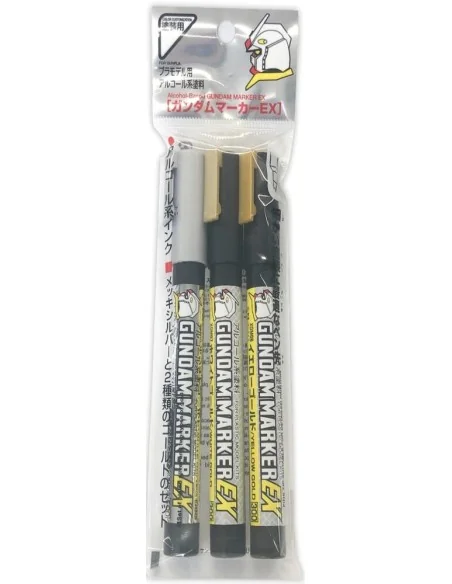 Mr Hobby -Gunze Gundam Marker EX Gundam Plated Silver & Gold 2 Type...