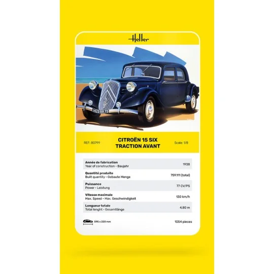 Citroen 15 SIX Traction Avant, 1/8 - Heller 80799 Citroen 15 SIX Traction Avant, 1/8 - Heller 80799