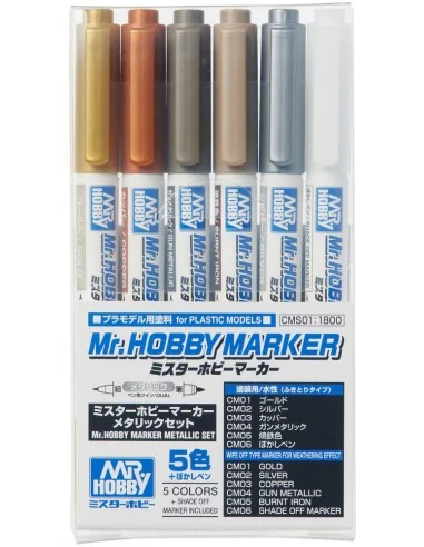 Mr.HOBBY MARKER METALLIC SET - Mr Hobby - Gunze CMS-01