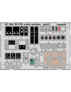 B-17G waist section for HK Models, 1/32 - Eduard Accessories 32780