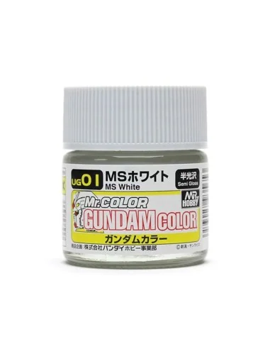 Mr Hobby -Gunze Gundam Color (10ml) MS White - Mr Hobby - Gunze UG-01