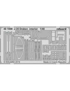 J-35 Draken interior for Hasegawa, 1/48 - Eduard Accessories 491008