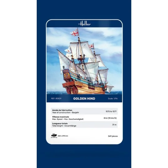 Golden Hind, 1/96 - Heller 80829